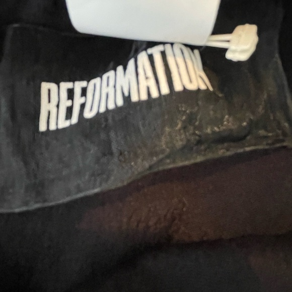 Reformation dress maxi NWT square shoulder sz 0 black - Picture 6 of 9